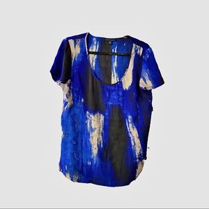 silk short sleeve blouse